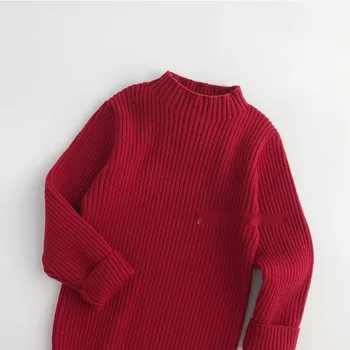 Зимние детские свитера в новогоднем стиле для мальчиков и девочек, вязаные свитера с утепленным низом для сохранения тепла