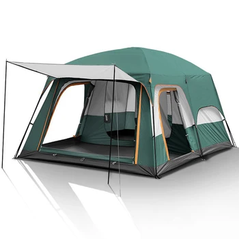 Палатка для кемпинга на открытом воздухе на 8-12 человек, Водонепроницаемая палатка, Переносная Непромокаемая, защищенная от солнца палатка, Рыбалка, пешие прогулки, Укрытие от солнца