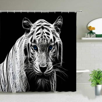 Набор занавесок для душа Northeast Tiger из серии Wild Animal, Забавные занавески для декора ванной комнаты, водонепроницаемая ткань, декоры для ванны, экраны для ванны