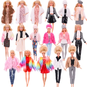 Подходит для аксессуаров для кукольной одежды 27-29 см, плюшевый жилет, куртка + юбка, комплект только для одежды, аксессуары для игрушек для девочек