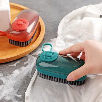 Щетка для чистки белья с автоматическим добавлением жидкости Щетка для мытья обуви из твердой шерсти Бытовые Инструменты для мытья кухонной посуды