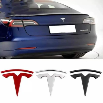 Значок Заднего Багажника Автомобиля Внешняя Наклейка для Tesla Roadster Cybertuck Model 3 Логотип S X Y Авто Эмблема Наклейка Аксессуары