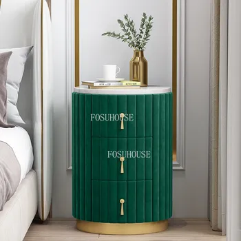 Роскошная тумбочка Nordic Light для простого хранения, прикроватный шкафчик, мебель для спальни, Три ящика, Мраморная прикроватная тумбочка