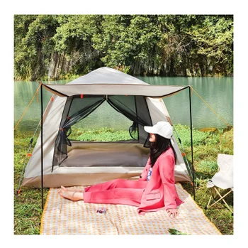 Оптовая продажа кемпинговых палаток на 3-4 человека, однослойных, быстро открывающихся, всплывающих, рыболовных снастей на открытом воздухе, кемпинговых палаток