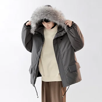 M-5XL Куртка в стиле хип-хоп, Парка, Однотонная Мужская Зимняя Ветровка Оверсайз, Уличная одежда, Стеганое пальто в стиле харадзюку, теплая верхняя одежда