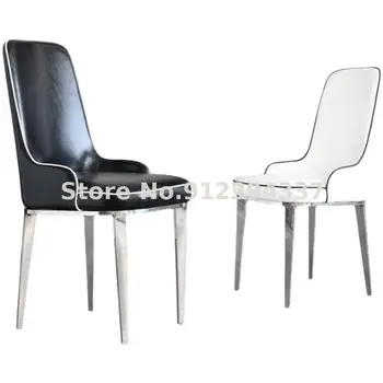 Обеденный стул из нержавеющей стали домашний современный минималистичный стул со спинкой в ресторане отеля легкое роскошное кресло для переговоров в скандинавском стиле