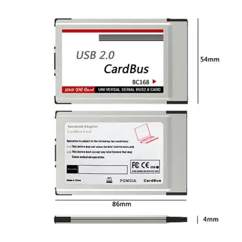 Удобный адаптер Долговечная экспресс-карта Высокоэффективный многофункциональный ноутбук USB 2.0 Express Card Adapter