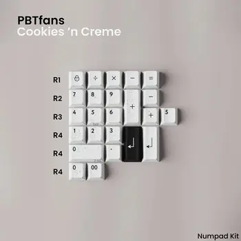 [Детские наборы] PBTfans COOKIES 'N CREME Материал ABS Вишневый Профиль Двойные Колпачки Для клавиш в стиле MX