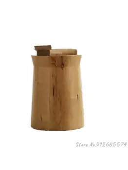 Скандинавский диван приставной столик простая зона отдыха несколько бревен маленький приставной столик креативная деревянная подставка табурет из цельного дерева деревянный ворс