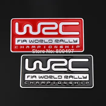 Новейшая автомобильная эмблема из алюминиевого сплава 3D для чемпионата мира по ралли WRC FIA, автомобильные аксессуары, клейкий логотип автомобиля, значок для стайлинга автомобилей