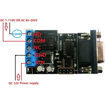 1 Шт DC 12V PC COM DB9 RS232 реле задержки последовательного порта MCU плата дистанционного управления UART