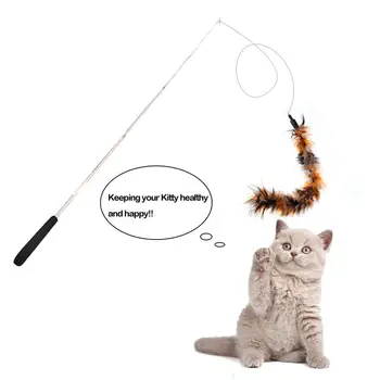 Цвета Высококачественная игрушка для домашних кошек, недавно разработанная Плюшевая пластиковая игрушка из птичьего пера для кошек, Котенок, игрушка-дразнилка для ловли кошек