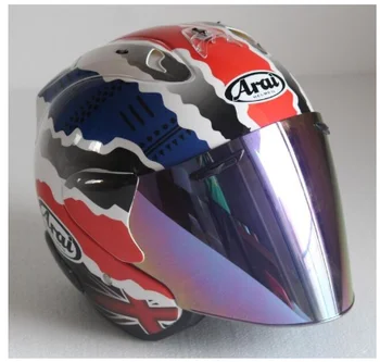 Мотоциклетный шлем с полуоткрытым лицом, Белый для верховой езды, для мотокросса, Шлем для мотобайка Four Seasons, защитный шлем 3/4, Унисекс, fn