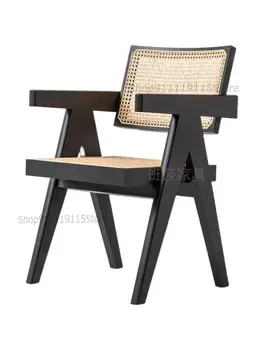 Ротанговый стул Стул для отдыха Балконный стол Стул Скандинавское кресло из массива дерева Кресло Одноместный Классный стул Обеденный стул Бытовой