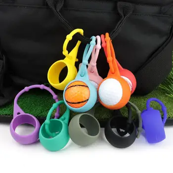 Полезная сумка для мячей для гольфа, Мини Портативная Регулируемая Силиконовая сумка для хранения мячей для гольфа с защитой от царапин, брелок для ключей, чехол для ключей на открытом воздухе