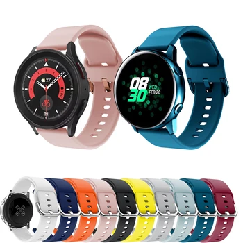 спортивный Силиконовый Ремешок 20 мм Для Samsung Galaxy Watch5/5Pro/4 Classic SmartWatch Заменяет ремешок для часов Amazfit GTS4 Mini