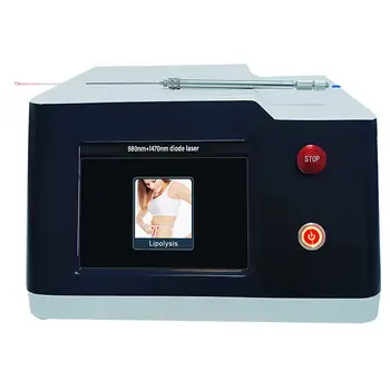 Лучшая цена 980-нм удаление медицинским диодным лазером 980-нм 1470-нм лазерная машина косметологическое устройство