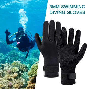 3 мм Неопреновые перчатки для дайвинга для мужчин и женщин, портативные Перчатки для подводной охоты, Противоскользящий гидрокостюм для серфинга под водой, сохраняющие тепло Перчатки-варежки
