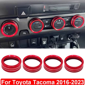 Кондиционер Климат-Контроль 4WD Ручка Переключения Кольцо Крышка Накладка Для Toyota Tacoma 2016 2017 2018 2019 2020 2021 2022 2023 Стайлинг автомобилей