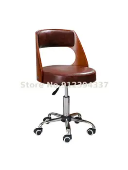 Простой вращающийся стул из массива дерева, домашний компьютерный стул, небольшой подъемный стул, современный студенческий стул, учебный стул, компьютерный стул, письменный стол