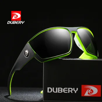Поляризованные солнцезащитные очки DUBERY, мужские спортивные очки для активного отдыха, поляризатор в квадрате, Вождение, Велоспорт, Бег, Очки для рыбалки, 100% Очки UV400