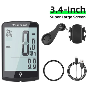 Измеритель скорости велосипеда, водонепроницаемый велосипедный километрометр, Многофункциональный цифровой велосипедный спидометр, секундомер для управления приложением мобильного телефона