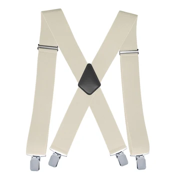 Эластичная скоба для мужских подтяжек с 4 зажимами, прочные Аксессуары регулируемой длины, Элегантная бизнес-форма X Для брюк