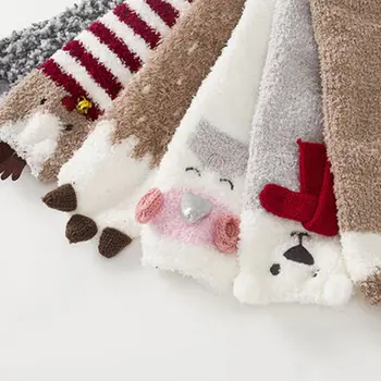 От 1 до 5 лет Рождественские носки для маленьких мальчиков и девочек с мультяшным оленем, единорогом, Детские Носки До колена С Бантиками, Носки Принцессы, Милые Детские Носки, Длинный Носок-трубка
