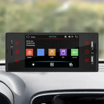 5-Дюймовый FM-радио с Автоматическим Обращением Видео Bluetooth-совместимый Автомобильный MP5-плеер Mirrorlink Портативный Автомобильный Стерео RAM 256 ГБ HD ЖК-дисплей