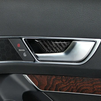 Для Audi A6 C6 4F 05-11 Автомобильная Наклейка Из Углеродного Волокна Дверная Чаша Ручка Наклейки Отделка Чехлы Аксессуары Для Украшения Интерьера Автомобиля