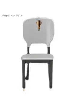 Полностью деревянный стул домашний обеденный стул обеденный стол стул со спинкой простой современный белый обеденный деревянный стул