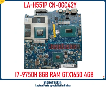 StoneTaskin Использовал CN-0GC42Y LA-H551P для материнской платы ноутбука Dell Alienware M17 R2 I7-9750H CPU GTX1650 4GB GPU 8GB RAM DDR4 GC42Y