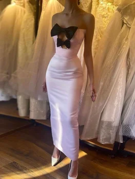 BEVENCCEL 2023, Новое женское Розовое сексуальное облегающее длинное бандажное платье без бретелек, Элегантное вечернее платье Maxi Birthday Club с бабочкой