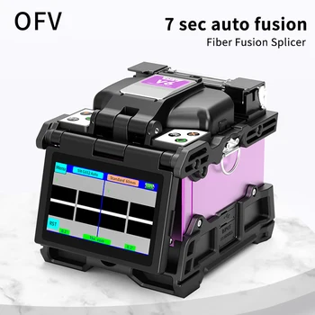 Набор инструментов для сращивания оптического волокна OFV V6 SM & MM, машина для сращивания оптического волокна FTTH, сенсорный экран
