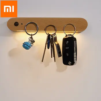 Автоматический беспроводной датчик движения PIR Xiaomi под подсветкой шкафа 500 мАч USB-шкаф в гараже, прихожая, светильник с магнитной полосой, шкаф для одежды