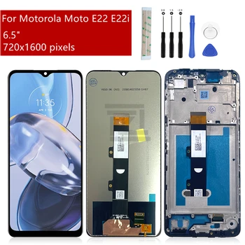 Для Motorola Moto E22i ЖК-дисплей С Сенсорным Экраном Дигитайзер В Сборе С Рамкой Для Замены Запасных Частей Дисплея Moto E22