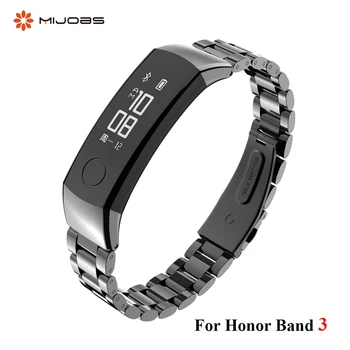 Браслет Honor Band 3 из нержавеющей стали для Huawei Honor Band 3 Металлические браслеты с инструментом для ремонта, регулируемый аксессуар