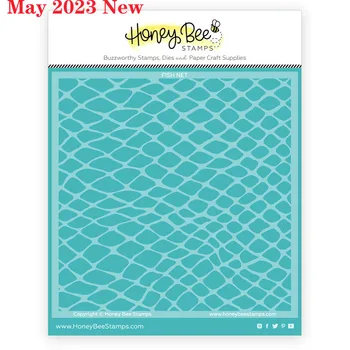 Новый Трафаретный фон с рыбьей сеткой 2023 для скрапбукинга Бумажные поделки ручной работы Перфоратор для открыток и альбомов