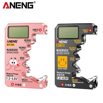 Цифровой тестер батареи ANENG BT189 с ЖК-дисплеем AA AAA 9V 1,5 V 3V Кнопка проверки емкости батареи Анализатор нагрузки