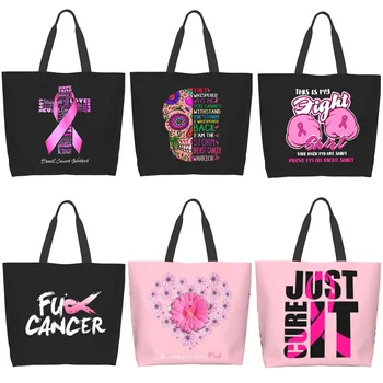 Подарки для женщин, переживших рак молочной железы, пляжная сумка-тоут, хозяйственная сумка для женщин, Домашняя медсестра, осведомленность о раке молочной железы, принадлежности для вечеринок