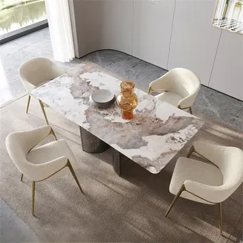 Скандинавские роскошные обеденные стулья из овечьей шерсти для кухонной мебели Home Simple Leisure Hotel Стул для ресторана Со спинкой Кресло L