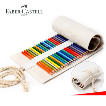 Сумка для цветных Карандашей Faber Castell Roll up Pouch Hole Canvas Pen 48 /60/72 цветной Стационарный Футляр для макияжа Косметическая коробка Художественные Принадлежности