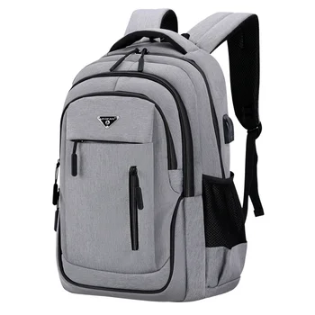 Модный мужской рюкзак с USB-зарядкой, водонепроницаемая дорожная сумка для ноутбука делового человека, большая вместимость, школьная для студентов