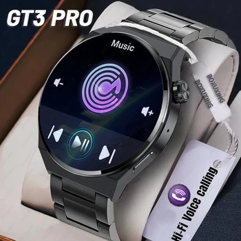 Для Huawei Xiaomi NFC Смарт-Часы Мужские GT3 Pro AMOLED 390*390 HD Экран Частота Сердечных Сокращений Bluetooth Вызов IP68 Водонепроницаемые Смарт-часы 2023
