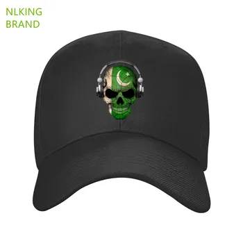 Бейсбольные кепки Для мужчин, женщин, детей, Темный череп диджея с изображением флага Пакистана, фирменное лицо, летний герметик для купола мировой серии аниме