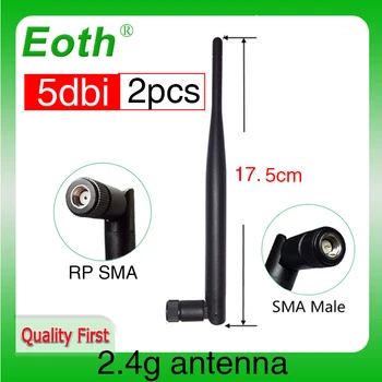 EOTH 1p 2p wifi антенна 5dbi sma мужской женский wlan Wi fi 2,4 ГГц модуль антенны маршрутизатор tp link приемник сигнала antena с высоким коэффициентом усиления