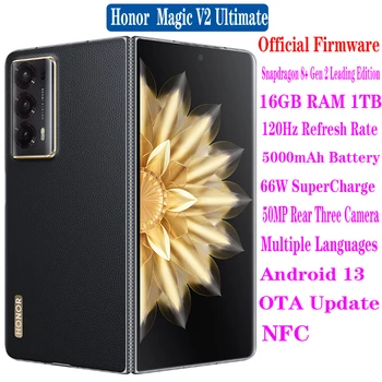 Новый смартфон Honor Magic V2 Ultimate 5G со сложенным экраном Snapdragon 8 + Gen 2 Leading Edition 50-Мегапиксельная Камера заднего вида 5000 мАч 66 Вт NFC
