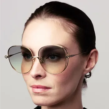 2023 Высококачественные брендовые солнцезащитные очки из сплава в круглой оправе для мужчин и женщин, устойчивые к ультрафиолетовому излучению на открытом воздухе Uv400