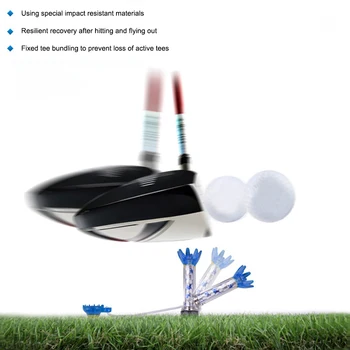 80 мм Пластиковый понижающий держатель для мяча для гольфа с низким коэффициентом трения и сопротивлением, 2 шт. Тренировочные тройники для гольфа, Мячи для гольфа, аксессуары