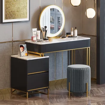 Стол с туалетным столиком в скандинавском стиле, Роскошные комоды, комод для хранения, Креативный набор туалетных столиков, домашняя мебель для спальни, стулья для макияжа